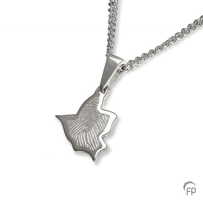 Simple Maple Leaf Edged Fingerprint Pendant Funeral S Ford Mears Partners - Maple Leaf Pendant White Gold